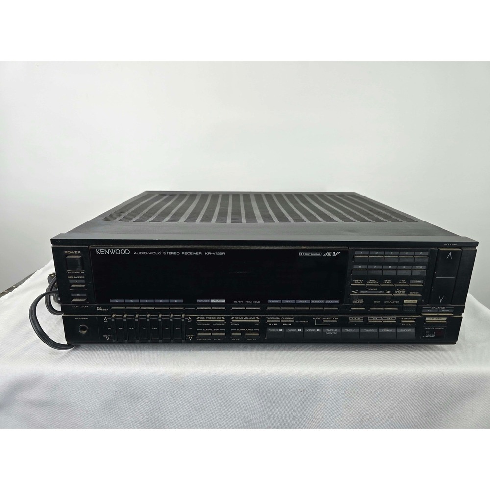 Kenwood KR-V126R Audio-Video Stereo Receiver EQ Dolby Surround Black Vintage
